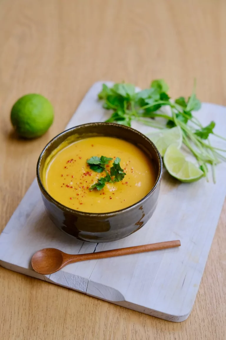 Velouté de légumes à la coriandre et au citron vert